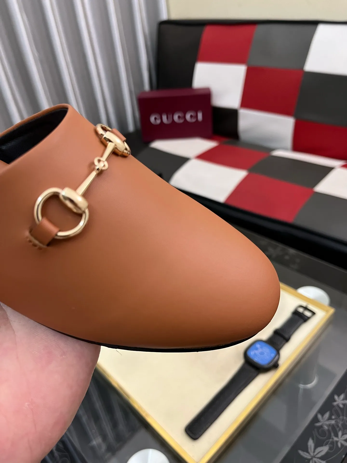 Men's shoes 💰480⌚️⌚️[Gucci] 2024 new season half-slip men's shoes, made of Italian imported first-layer frosted cowhide➕sheepskin lining, original hardware buckle, original combination wear-resistant outsole, real shot 🎬 Very comfortable on the feet, size 36-44
